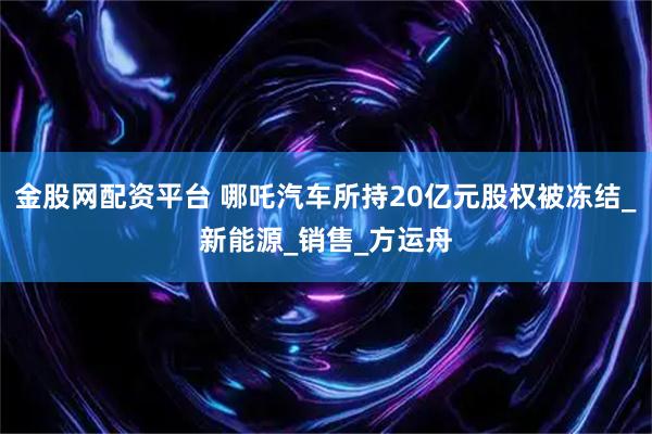 金股网配资平台 哪吒汽车所持20亿元股权被冻结_新能源_销售_方运舟