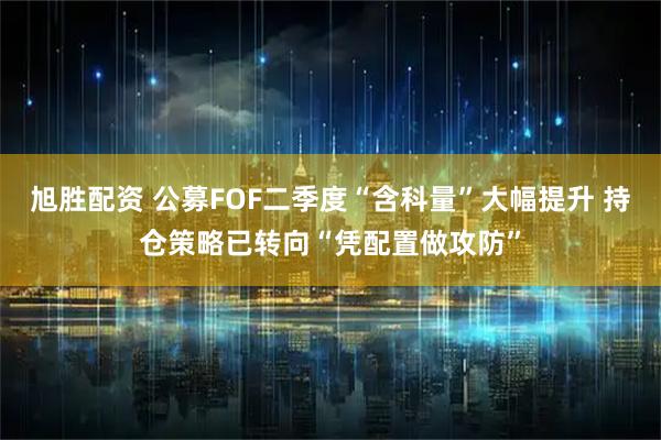 旭胜配资 公募FOF二季度“含科量”大幅提升 持仓策略已转向“凭配置做攻防”